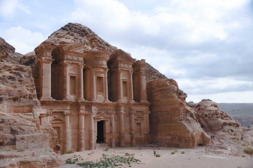Construção história em Petra, na Jordânia